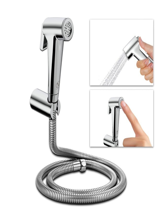 R. N. RN Health Faucet Set | ABS (Plastics) Material with Chrome Finish | Includes 1.5 Meter Shower Hose & Wall Holder | Sleek & Durable Design_RNHF5501SS - Image 2